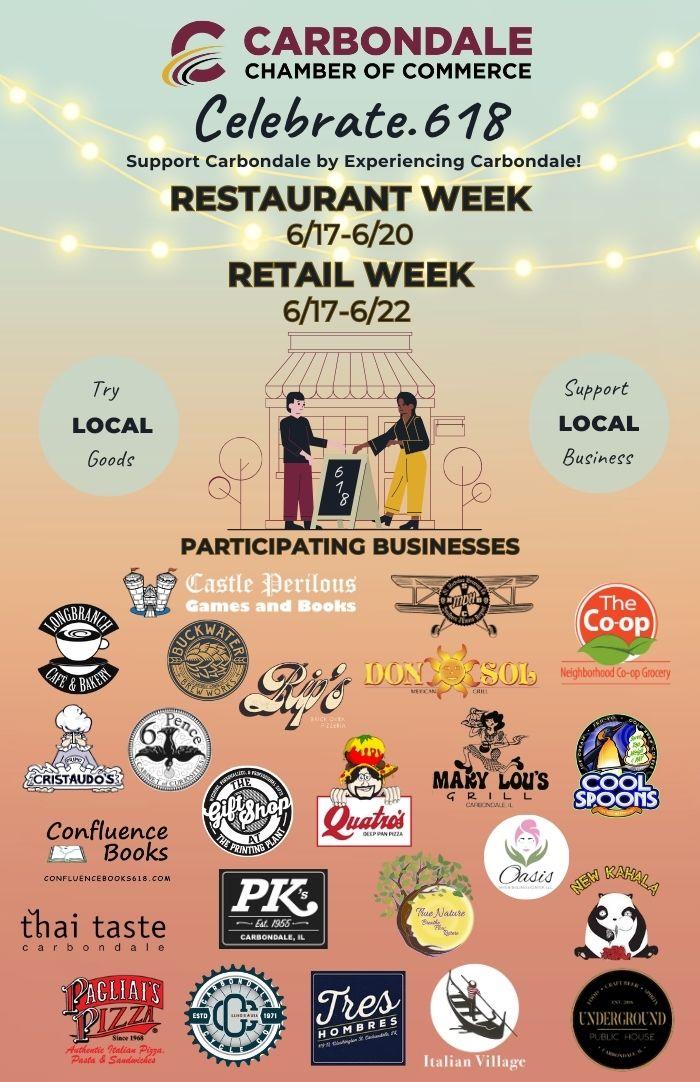 Celebrate.618 Carbondale Restaurant Week and Retail Week